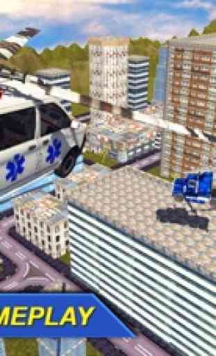 En volant Ambulance Vol Pilote Simulateur 3D 3