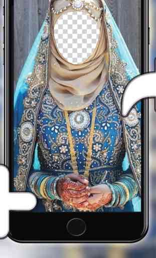 Mariage Hijab Montage Photo Visage Décorateur 2
