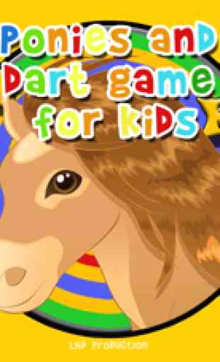 poneys et flechettes pour les enfants - jeu gratuit 1