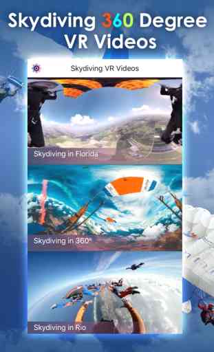 Skydiving VR viewer & player gratuit for Cardboard 3