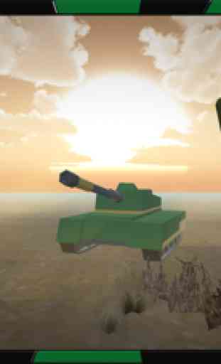 Zone de guerre militaire de réservoir Cannon simul 1