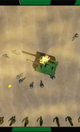 Zone de guerre militaire de réservoir Cannon simul 3