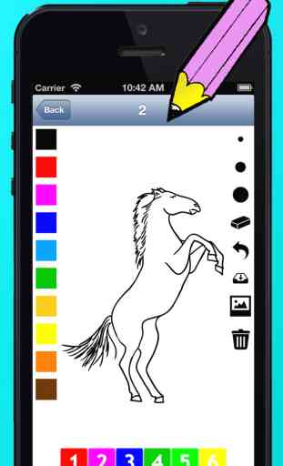 123 Livre à colorier des chevaux pour les enfants: jeux avec beaucoup de photos comme poney, cheval, équestre, étalon et plus 2