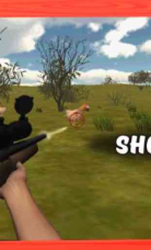 3D simulateur de chasseur de poulet - ramasser des fusils de chasse et tire animal pour le tuer 4