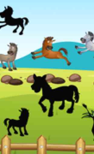 Actif! Jeu pour les enfants de 2-5 ans avec les chevaux: Apprendre pour la maternelle, école maternelle ou l'école maternelle sur le cheval, poney, équestre, étalon, et des animaux 4