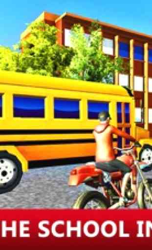 Cavalier à vélo pour enfants à l'école - jeu d'équ 3