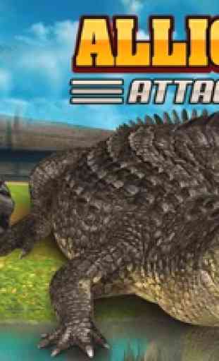 Alligator Attaque rivière Animal Simulateur Jeux 1