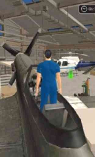 Avion Mécanicien Simulateur Réparer Atelier Garage 2