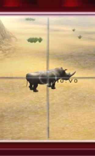 Chasseur de rhinocéros et simulateur chasse aux 4