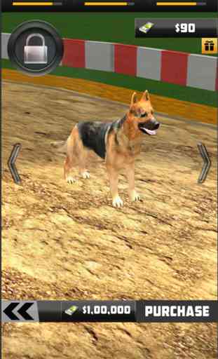 Chien course galgo 3D chien jeu de course - animal 3