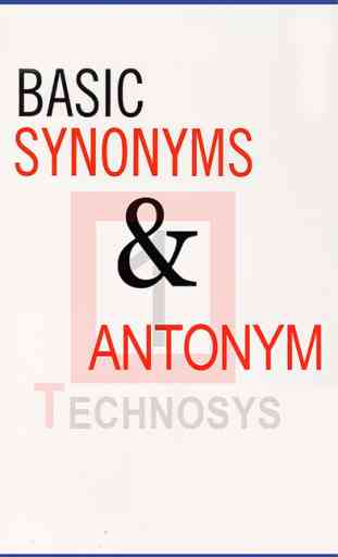 English Synonym Antonym 1