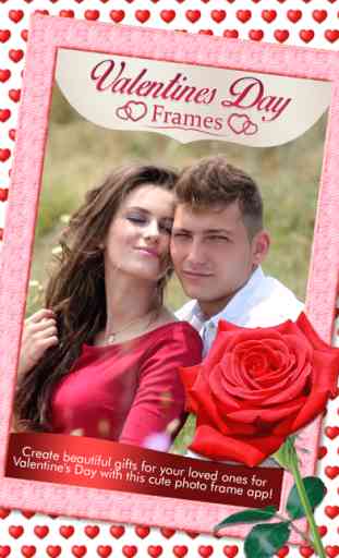 La Saint Valentin carte de voeux amour cadre photo 1