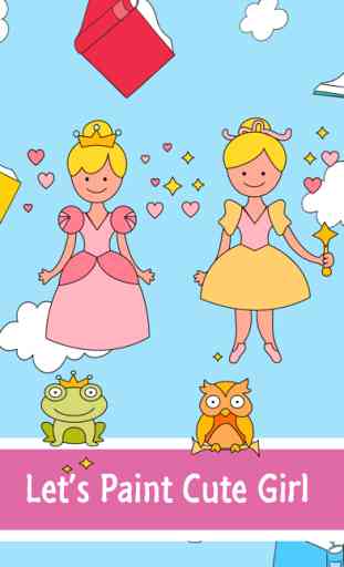 Les filles livre de coloriage pour enfants d'âge 2
