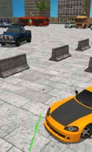 Parking-ing dans la ville de Real-istic Traffic 3D 2