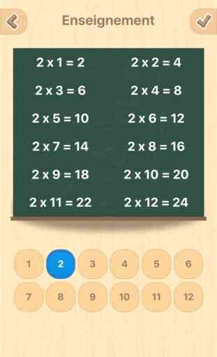 Table de multiplication, math 2