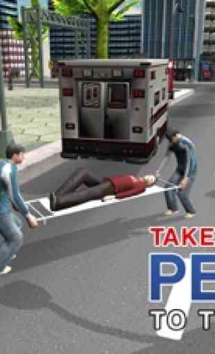 3D simulateur de conducteur d'ambulance - conduite de véhicule d'urgence et jeu de stationnement 2
