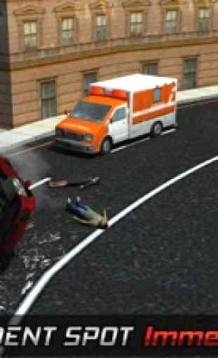 911 urgence devoir de conducteur d'ambulance: le sauvetage de camion de pompier 4