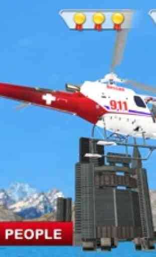 911 Ambulance Sauvetage Hélicoptère Simulateur 3D 1