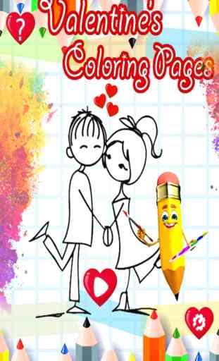 Saint-Valentin baise Coloring Book - aimez votre p 1