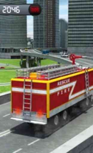 Sauvetage Feu Camion Simulateur Jeu: 911 Pompier 2