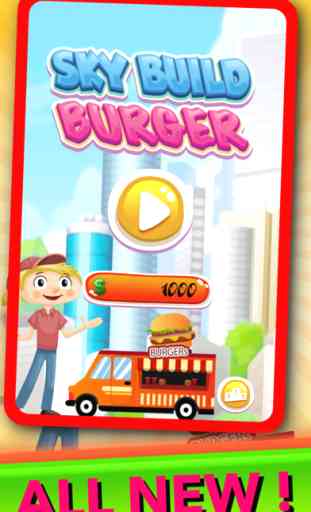 Sky Build Burger Tower 2 Jeu de bloc (gratuit) 1