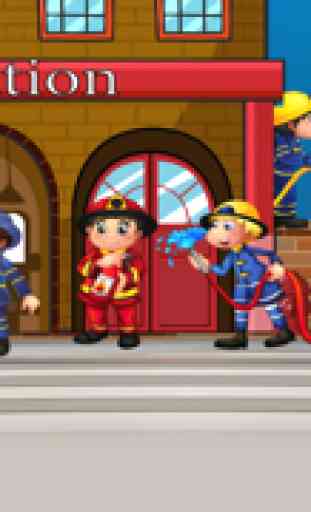 Actif! Jeu pour les tout-petits sur le service d'incendie: Jeux, puzzles et des énigmes de l'école maternelle. Apprendre avec sapeur pompier, pompiers, camion de pompiers, la police, le tuyau et plus 3