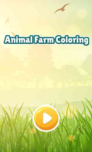 Animal in farm coloring book games for kids 1