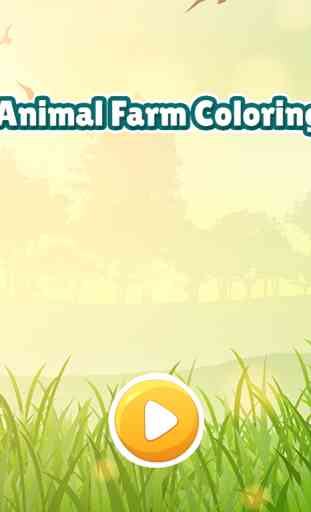 Animal in farm coloring book games for kids 4