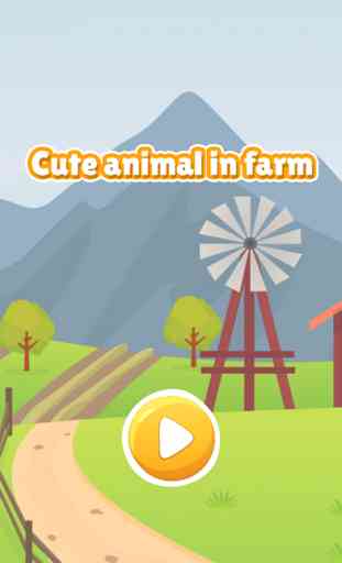 Cute animal in farm coloring book games for kids 1