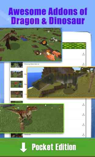 Dragon & Dinosaur Addons gratuit for Minecraft PE 3
