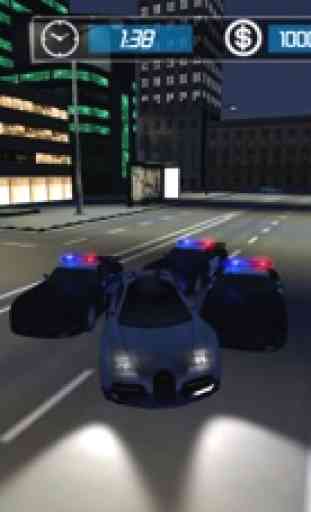 Police Voiture Échapper 3D Nuit Mode Course Chasse 2