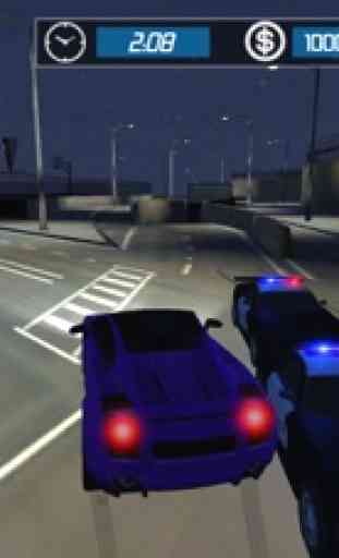 Police Voiture Échapper 3D Nuit Mode Course Chasse 4