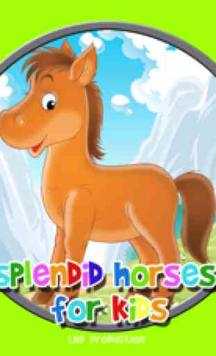 splendides chevaux pour les enfants - jeu gratuit 1