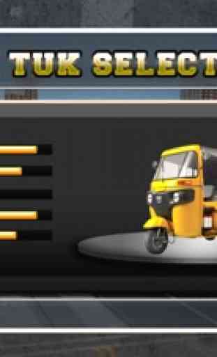 Tuk Tuk Rickshaw Transporter stationnement 3d 2