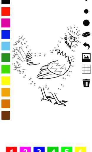 Peinture par numéros pour les enfants: Livre de coloriage, relier les points, jeux et exercices avec des animaux, oiseaux, fleurs, roquette, et plus. Jeu et puzzle pour apprendre à peindre, compter et jouer 4