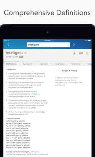 Dictionnaire Dictionary.com & Thesaurus for iPad - Gratuit 2