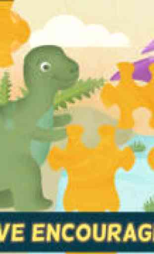 Jeu de dinosaures  pour enfants, gentil train Dino, puzzle pour les préscolaires 4