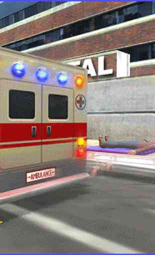 Ambulance pilote de secours 3D 3
