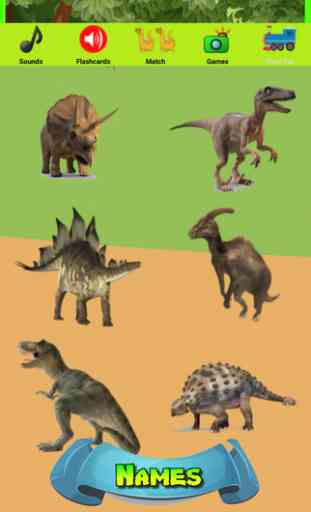 Jeu de dinosaures pour enfants, gentil train Dino 2