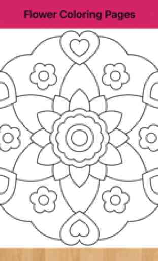 Fleur à colorier - Fleur de mandala 3