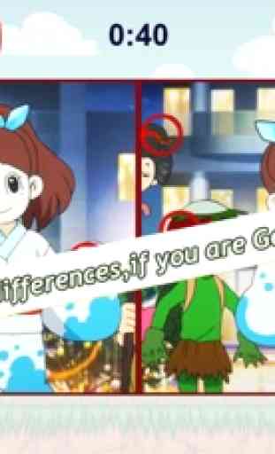Trouvez la différence Yo-Kai 2