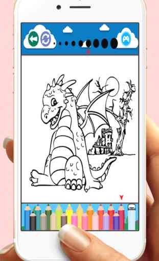 Dragon de Chevalier Dragon pour colorier Jeux Pour 3