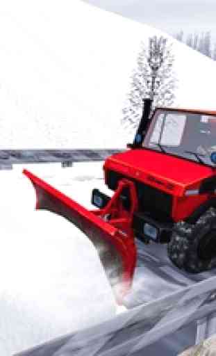 Chasse neige chauffeur camion 2