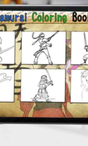 chats Samurai Ninja Pages coloriage pour les enfan 1