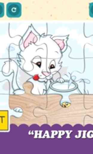 Chats et chiens Cartoon Jigsaw Puzzle Jeux 2