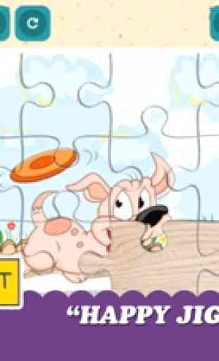 Chats et chiens Cartoon Jigsaw Puzzle Jeux 3