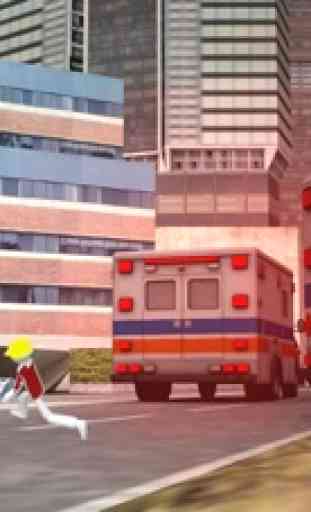 City Ambulance Driving Game 2017: course d'urgence 3