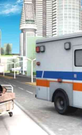 City Ambulance Driving Game 2017: course d'urgence 4