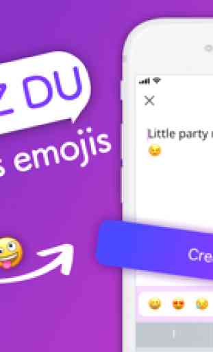 Emoji & Texte en Vidéo: ChatUP 2