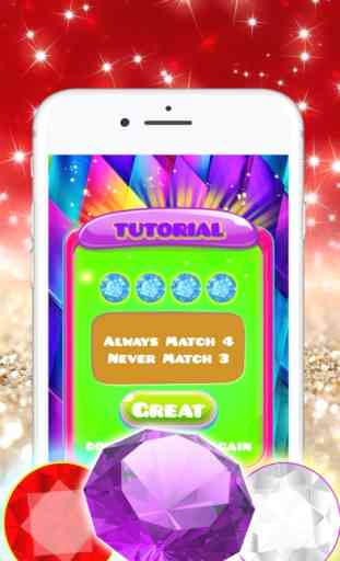 Gems Jewels Match 4 Puzzle Game for Boys & Girls 4